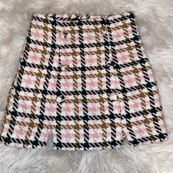 Midi skirt, fake buttons with zipper on the side. - Picture 1 of 1